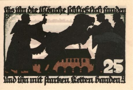 Реверс банкноты 25 fenigów (Niemcy) 1922