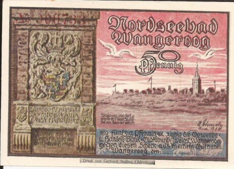 Аверс банкноты 50 fenigów (Niemcy)