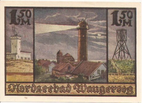 Реверс банкноты 1,50 marki (Niemcy)