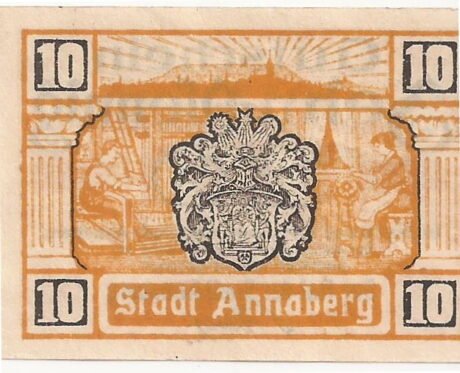 Реверс банкноты 10 fenigów (Niemcy) 1920