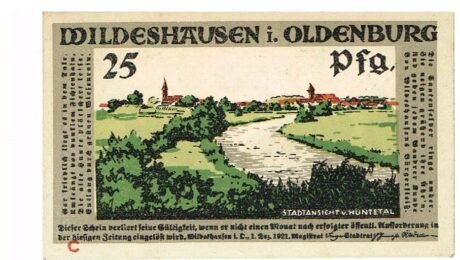 Аверс банкноты 25 fenigów (Niemcy) 1921