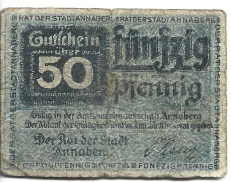 Аверс банкноты 50 пфеннигов (Германия)