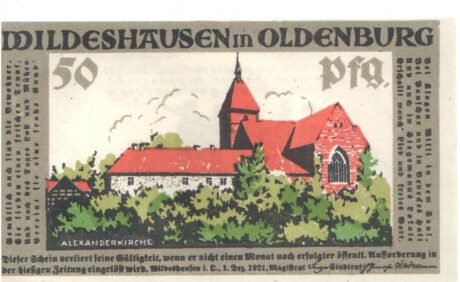 Аверс банкноты 50 fenigów (Niemcy) 1921