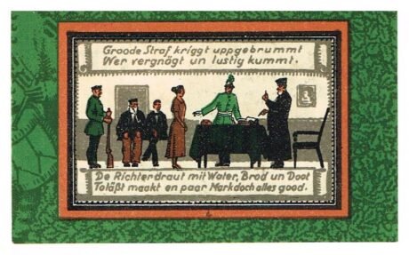 Реверс банкноты 1 marka (Niemcy) 1921