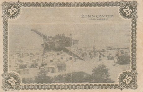 Реверс банкноты 25 пфеннигов Zinnowitz (Германия) 1921 года