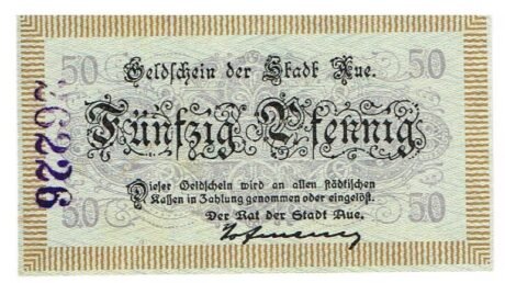 Аверс банкноты 50 fenigów (Niemcy)