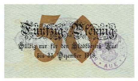 Реверс банкноты 50 fenigów (Niemcy)