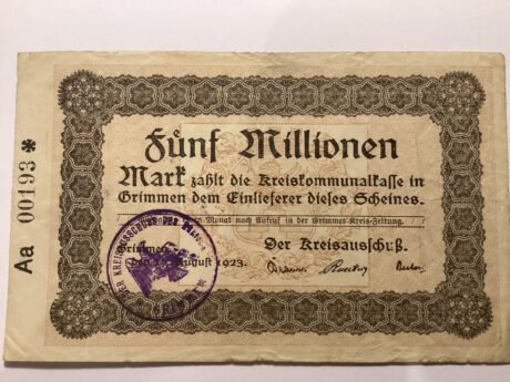 Аверс банкноты 5000000 marek (Niemcy) 1923