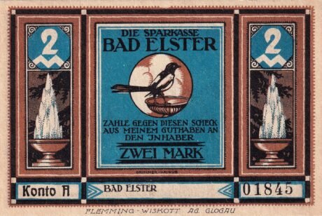 Аверс банкноты 2 marki Sparkasse (Niemcy) 1922