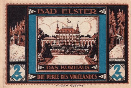 Реверс банкноты 2 marki Sparkasse (Niemcy) 1922