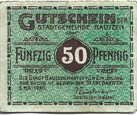 Аверс банкноты 50 fenigów (Niemcy) 1920