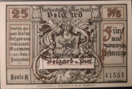 Аверс банкноты 25 fenigów (Niemcy)