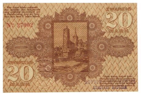 Реверс банкноты 20 marek (Niemcy) 1918