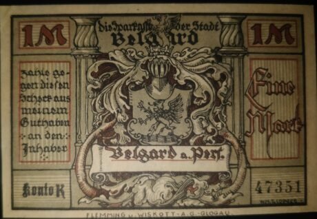 Аверс банкноты 1 marka (Niemcy)