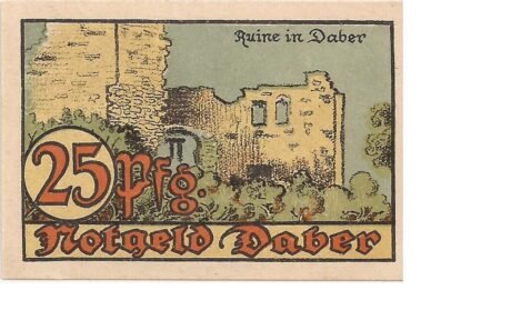 Реверс банкноты 25 fenigów (Niemcy) 1921