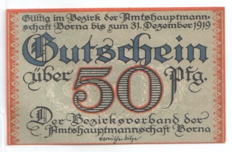 Аверс банкноты 50 пфеннигов (Германия)