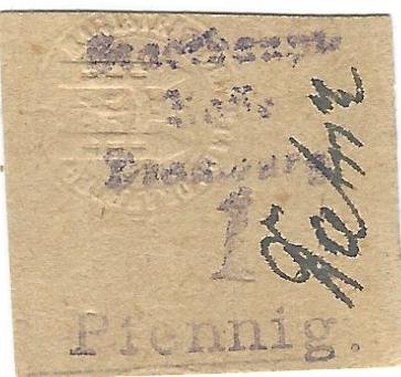 Аверс банкноты 1 fenig (Niemcy) 1920