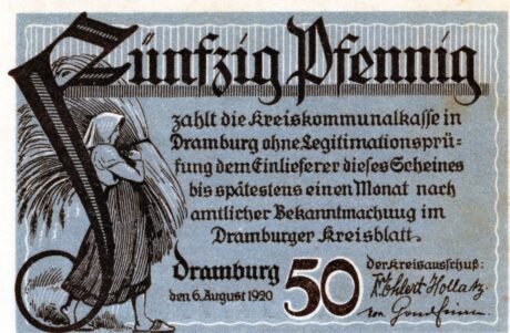 Аверс банкноты 50 fenigów (Niemcy) 1920