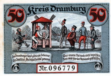 Реверс банкноты 50 fenigów (Niemcy) 1920