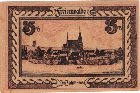 Реверс банкноты 25 fenigów (Niemcy)