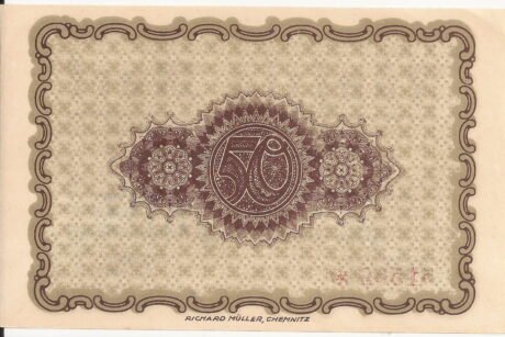 Реверс банкноты 50 marek Pöge Elektrizitäts AG (Niemcy) z 1922 roku