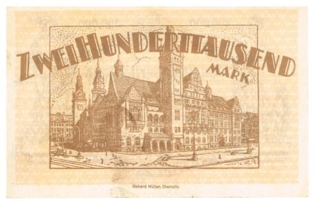 Реверс банкноты 200 000 marek (Niemcy) 1923