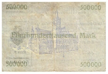 Реверс банкноты 500000 marek (Niemcy) 1923