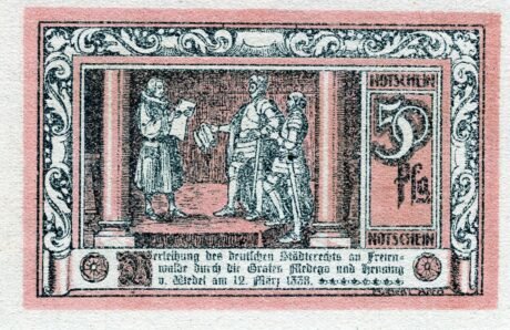 Реверс банкноты 50 fenigów (Niemcy) 1922