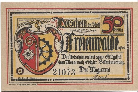 Аверс банкноты 50 fenigów (Niemcy) 1922