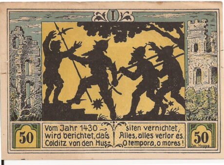 Реверс банкноты 50 fenigów (Niemcy) 1921