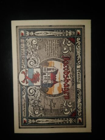 Аверс банкноты 25 fenigów (Niemcy) 1920