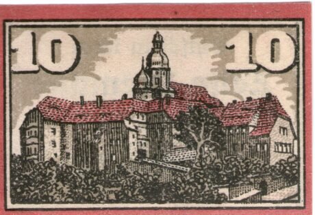 Реверс банкноты 10 пфеннигов (Германия)