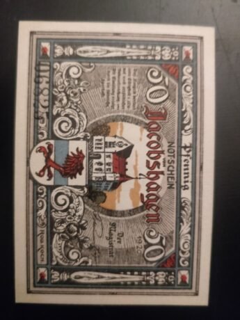 Аверс банкноты 50 fenigów (Niemcy) 1920