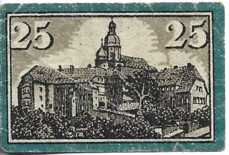 Реверс банкноты 25 fenigów (Niemcy)