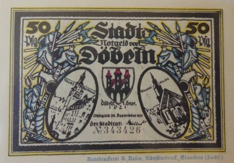Аверс банкноты 50 fenigów (Niemcy) 1921