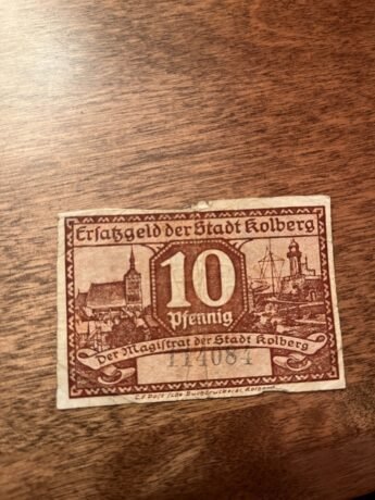 Реверс банкноты 10 пфеннигов (Германия) 1917 года