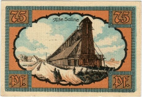 Реверс банкноты 75 fenigów (Niemcy) 1921