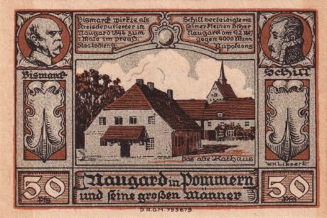 Реверс банкноты 50 пфеннигов (Германия)