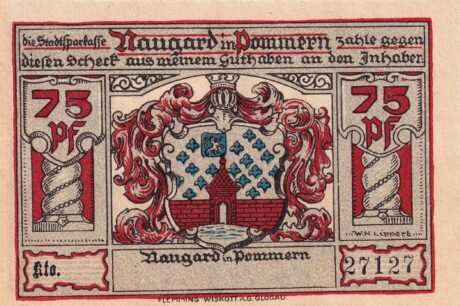 Аверс банкноты 75 пфеннигов (Германия)