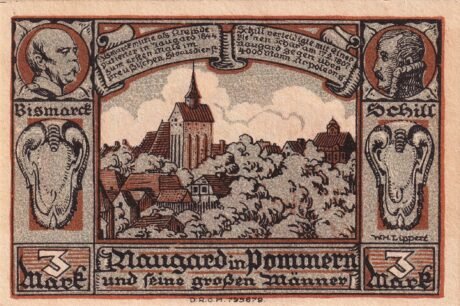 Реверс банкноты 3 marki (Niemcy)