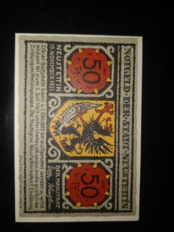 Аверс банкноты 50 fenigów (Niemcy) 1921