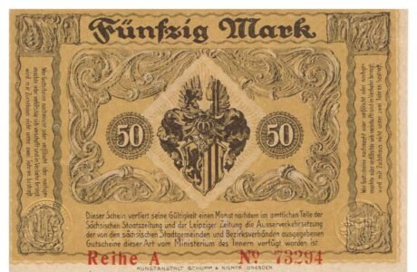 Реверс банкноты 50 марок (Германия) 1918 года