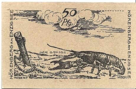 Реверс банкноты 50 fenigów (Niemcy) 1920