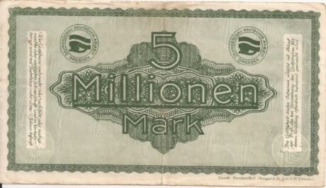 Реверс банкноты 5000000 marek (Niemcy) 1923