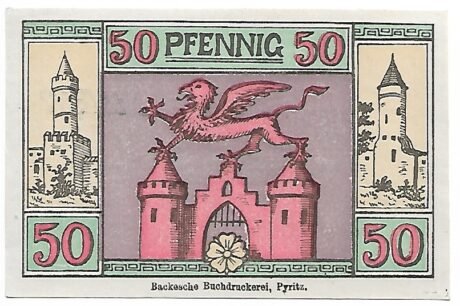 Реверс банкноты 50 fenigów (Niemcy) 1921