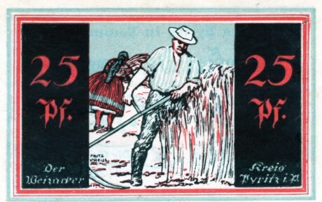 Реверс банкноты 25 fenigów (Niemcy) 1921