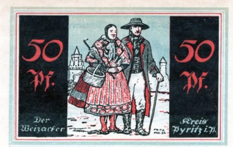 Реверс банкноты 50 fenigów (Niemcy) 1921