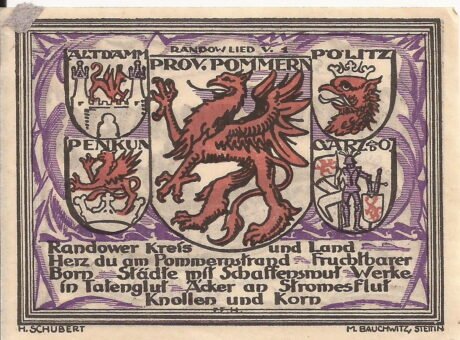 Реверс банкноты 25 fenigów (Niemcy) 1921