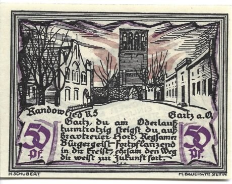Реверс банкноты 50 fenigów (Niemcy) 1921