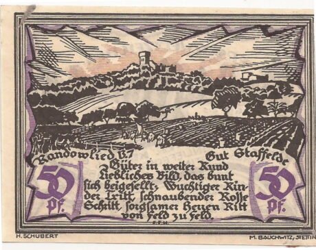 Реверс банкноты 50 fenigów (Niemcy) 1921